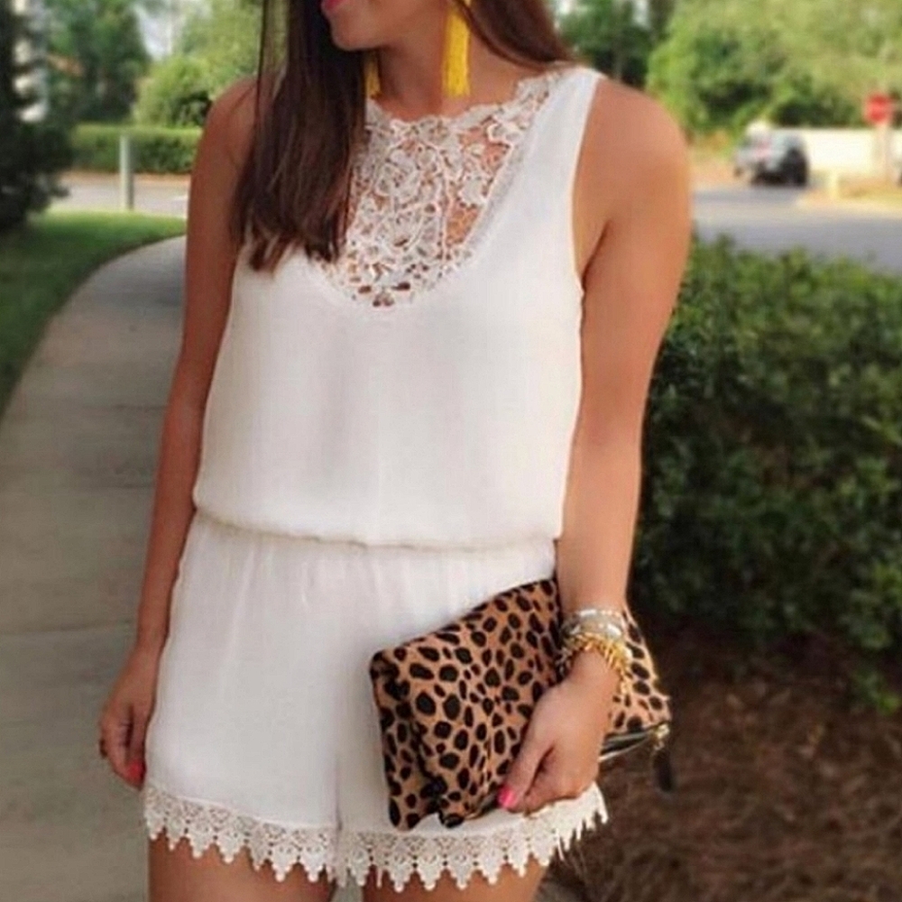 Show Me Your MuMu White Lace Romper